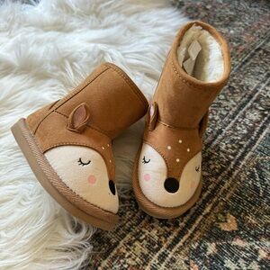 Faux Suede Deer Boots